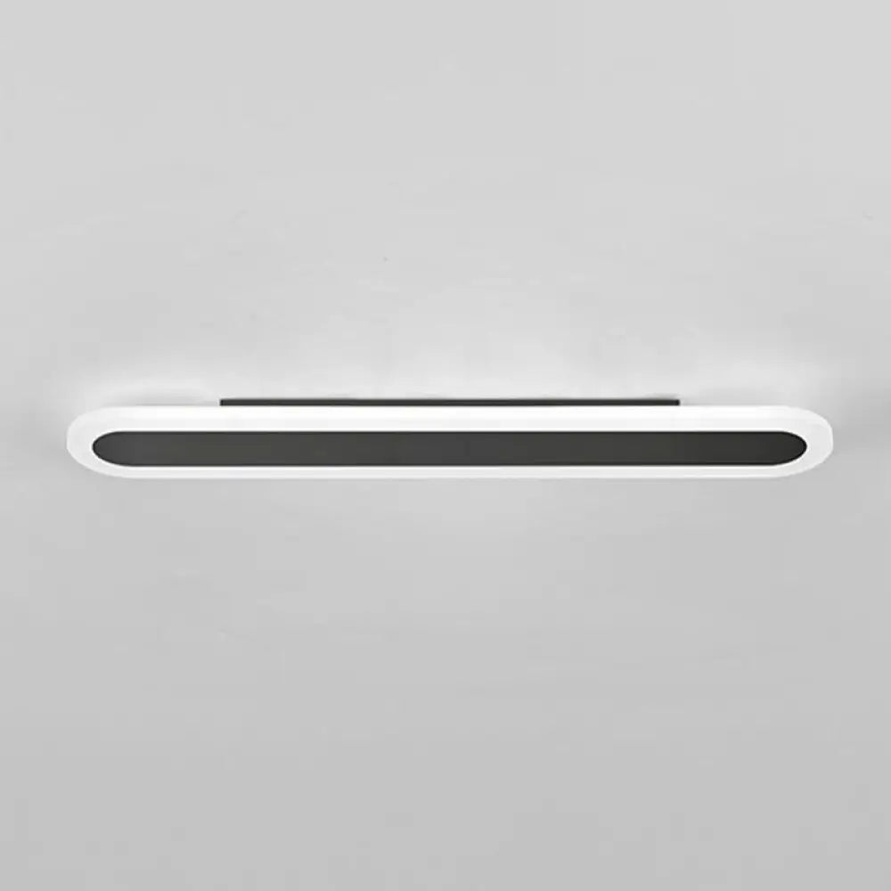 Nordic Style Acrylic Bar Led Wall Sconce For Corridor Lighting Black / 23.5 Warm