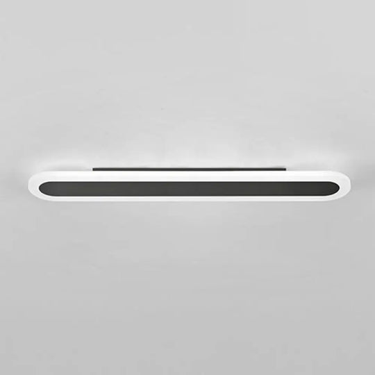 Nordic Style Acrylic Bar Led Wall Sconce For Corridor Lighting Black / 23.5 Warm