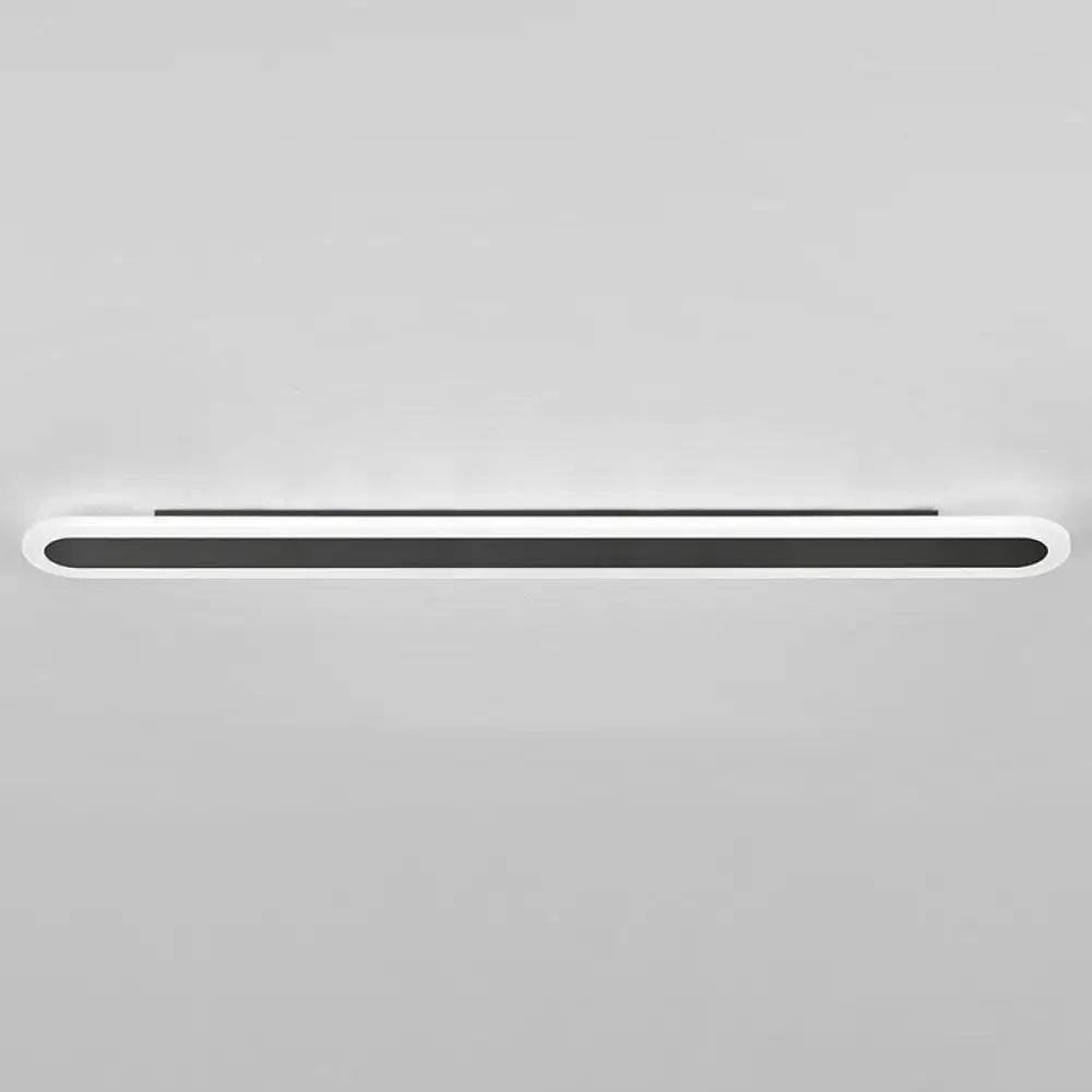 Nordic Style Acrylic Bar Led Wall Sconce For Corridor Lighting Black / 39.5 White