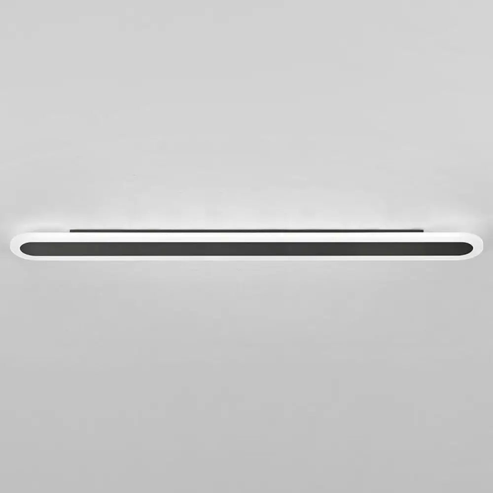 Nordic Style Acrylic Bar Led Wall Sconce For Corridor Lighting Black / 47 White