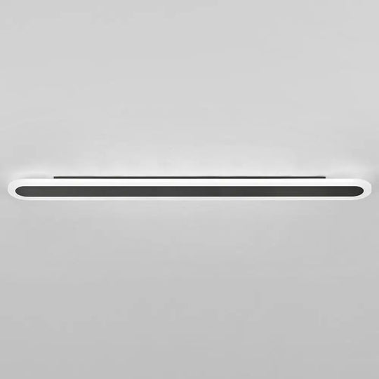 Nordic Style Acrylic Bar Led Wall Sconce For Corridor Lighting Black / 47 White