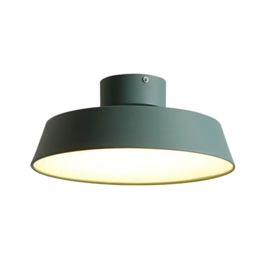 Nordic Style Acrylic Led Ceiling Light Fixture - Circle Design Green