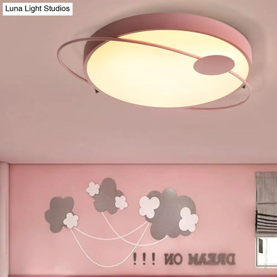 Nordic Style Acrylic Led Flush Ceiling Light Fixture: 18/21.5/25.5 Diameter Round Shape Warm/White