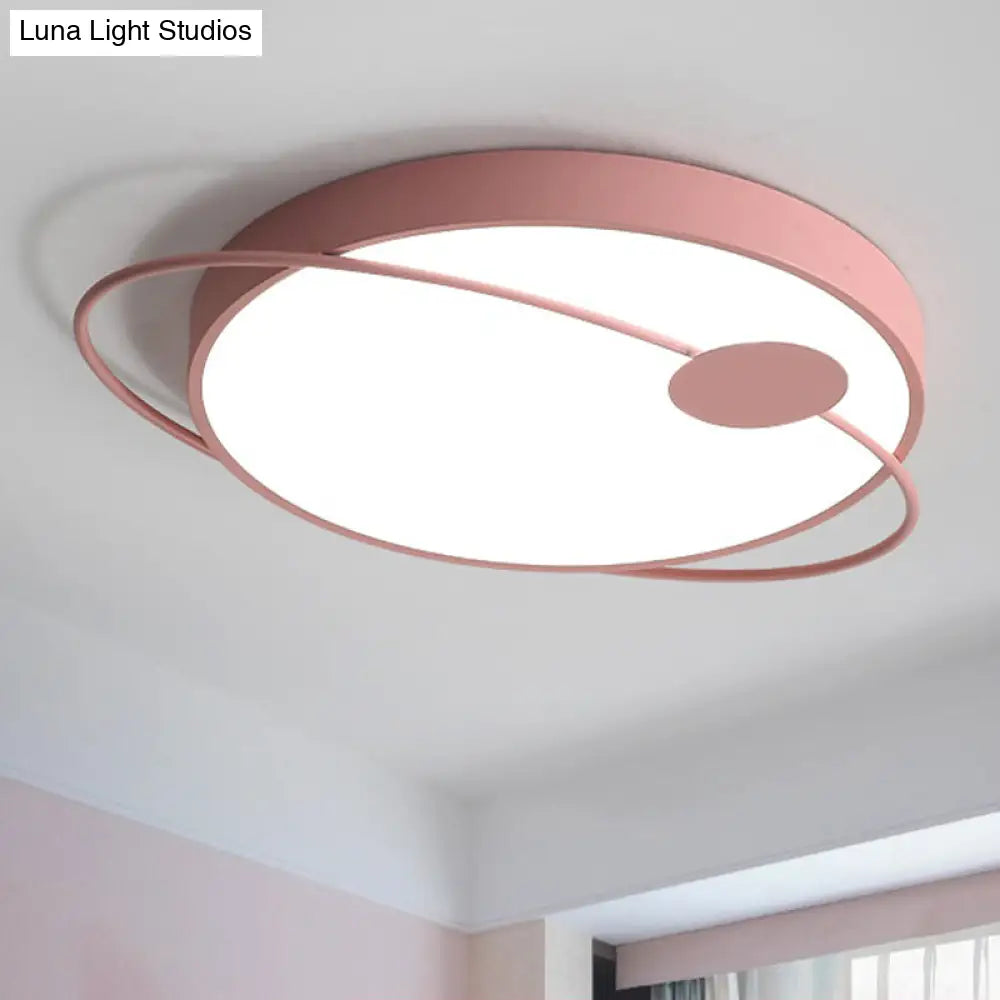 Nordic Style Acrylic Led Flush Ceiling Light Fixture: 18/21.5/25.5 Diameter Round Shape Warm/White