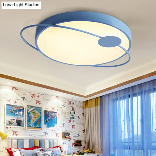 Nordic Style Acrylic Led Flush Ceiling Light Fixture: 18/21.5/25.5 Diameter Round Shape Warm/White