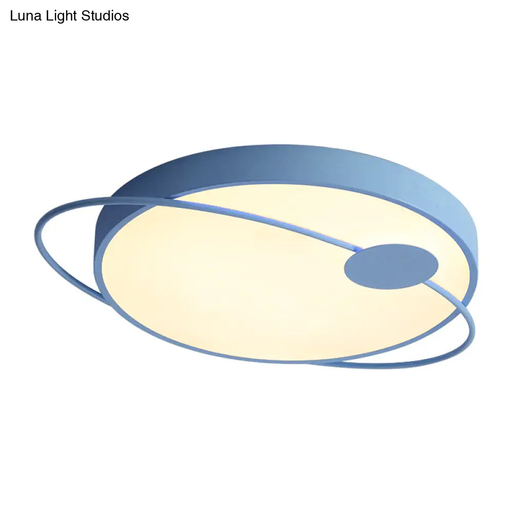 Nordic Style Acrylic Led Flush Ceiling Light Fixture: 18’/21.5’/25.5’ Diameter Round Shape