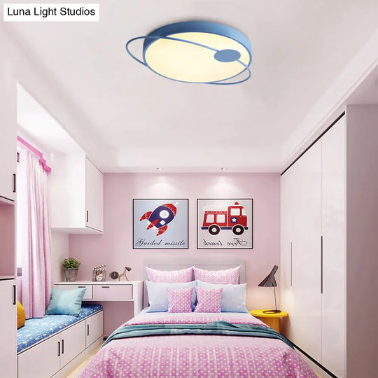 Nordic Style Acrylic Led Flush Ceiling Light Fixture: 18’/21.5’/25.5’ Diameter Round Shape