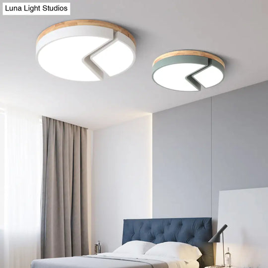 Nordic Style Acrylic Round Cake Light: Flush Mount Ceiling Light Perfect For Nursing Rooms
