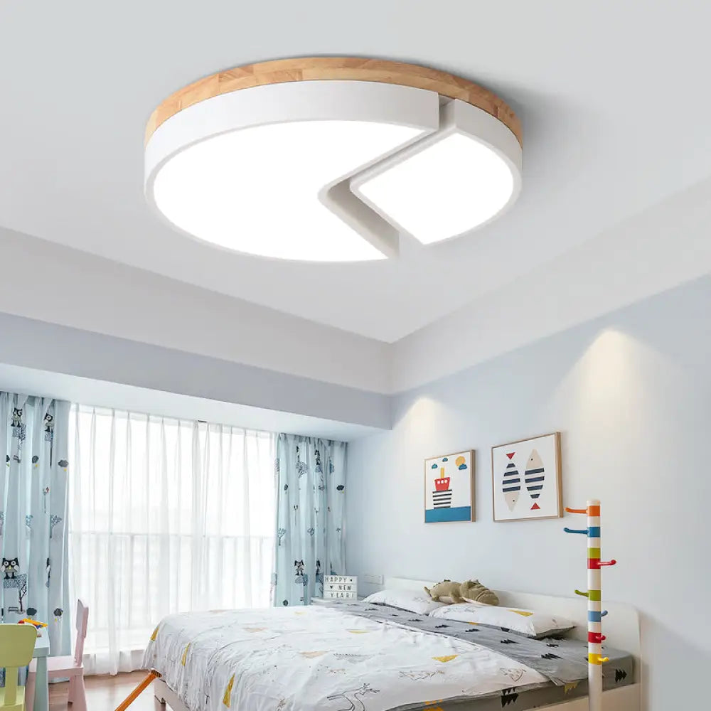 Nordic Style Acrylic Round Cake Light: Flush Mount Ceiling Light Perfect For Nursing Rooms White /