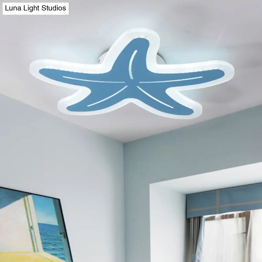 Nordic Style Acrylic Starfish Ceiling Mount Light - Ideal For Boys & Girls Bedrooms