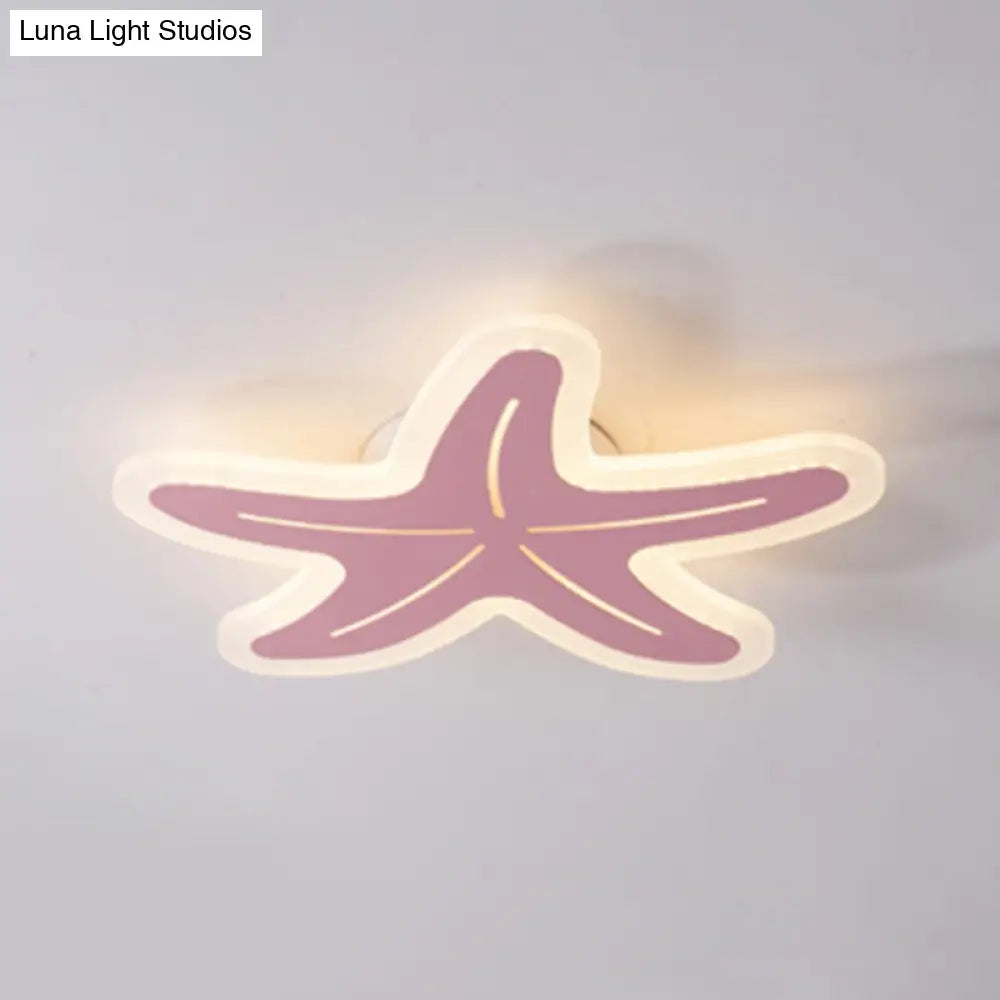 Nordic Style Acrylic Starfish Ceiling Mount Light - Ideal For Boys & Girls Bedrooms