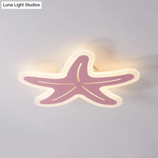Nordic Style Acrylic Starfish Ceiling Mount Light - Ideal For Boys & Girls Bedrooms