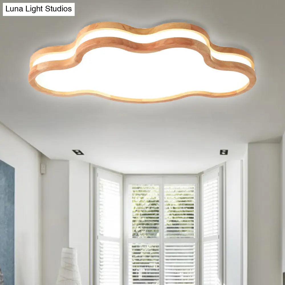 Nordic Style Acrylic White Led Ceiling Lamp For Kids Bedroom - Sky Mount Light