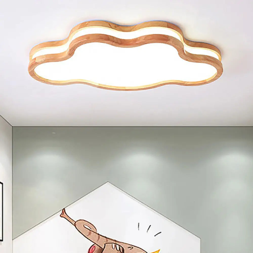 Nordic Style Acrylic White Led Ceiling Lamp For Kid’s Bedroom - Sky Mount Light / Cloud