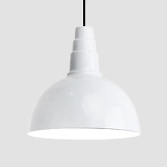 Nordic Style Adjustable Metal Hanging Light For Office And Study Room White