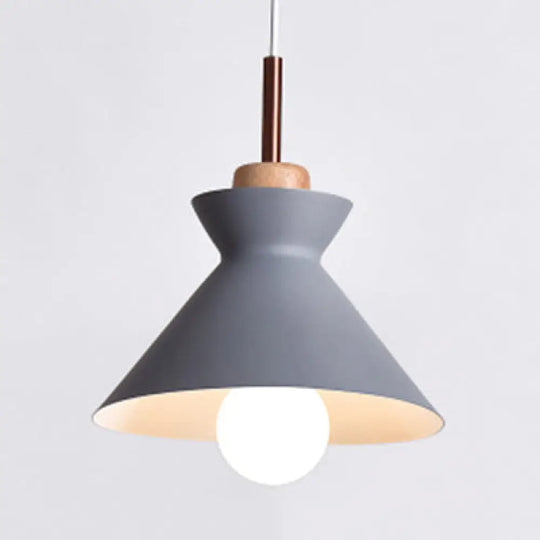 Nordic Style Aluminum Pendant Lamp With Hanging Shade Ideal For Porch Lighting Grey / 10