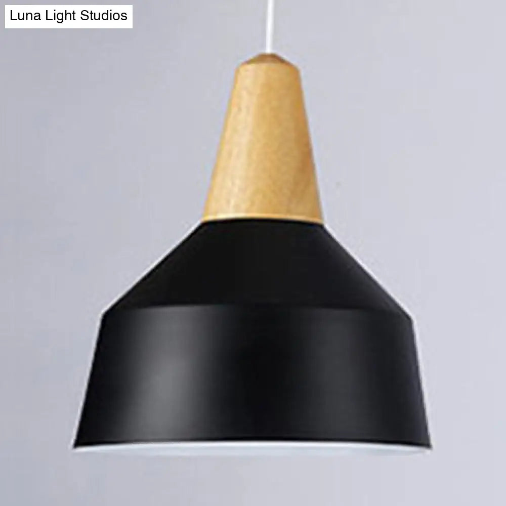 Nordic Style Aluminum & Wood Pendant Light - Perfect For Study Room