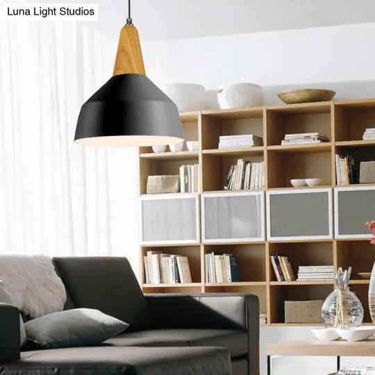 Nordic Style Aluminum & Wood Pendant Light - Perfect For Study Room