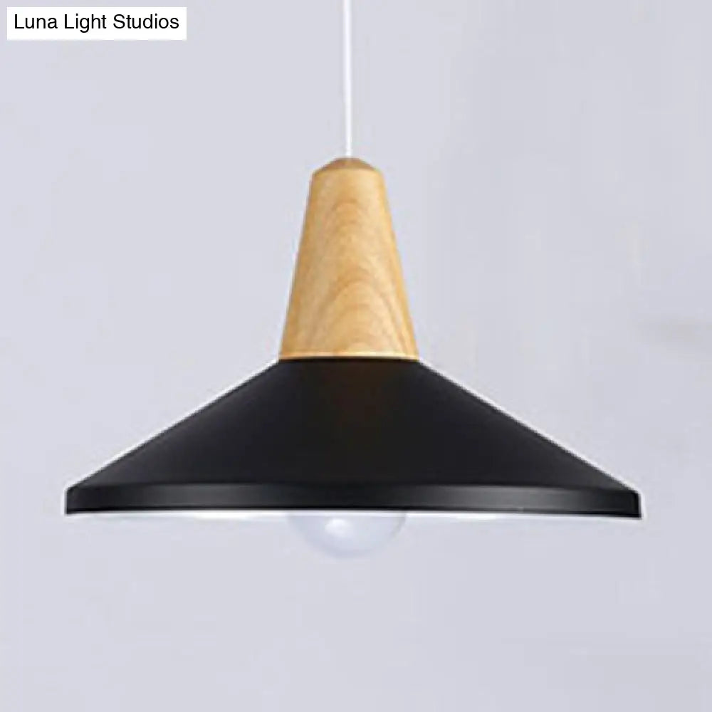 Nordic Style Aluminum & Wood Pendant Light - Perfect For Study Room