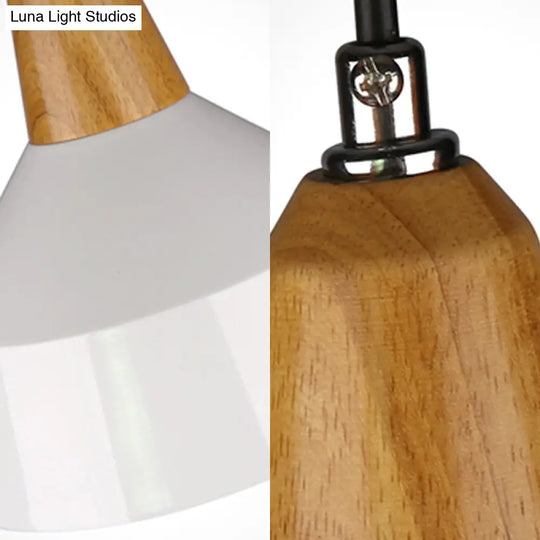 Nordic Style Aluminum & Wood Pendant Light - Perfect For Study Room