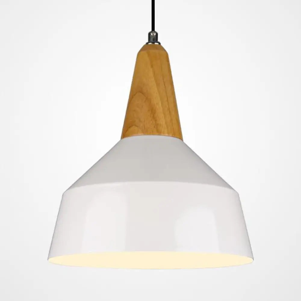 Nordic Style Aluminum & Wood Pendant Light - Perfect For Study Room White / 10’