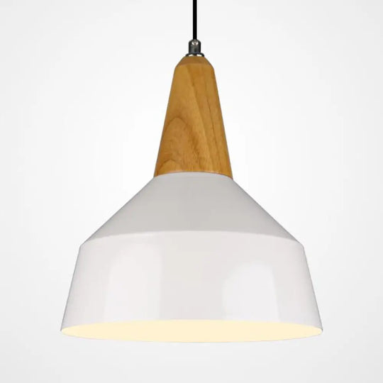 Nordic Style Aluminum & Wood Pendant Light - Perfect For Study Room White / 10’