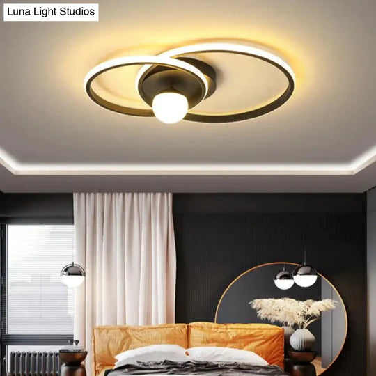 Nordic Style Bedroom Lamp Ring Ceiling