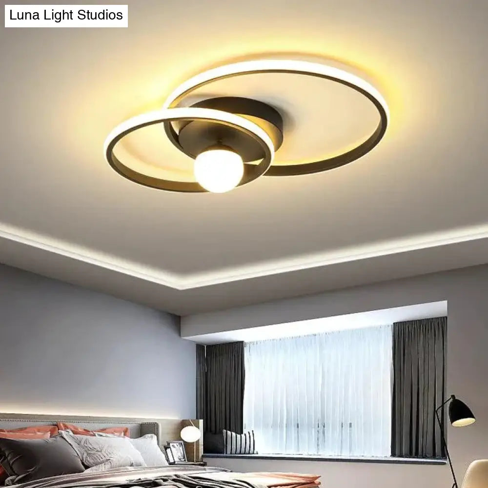 Nordic Style Bedroom Lamp Ring Ceiling