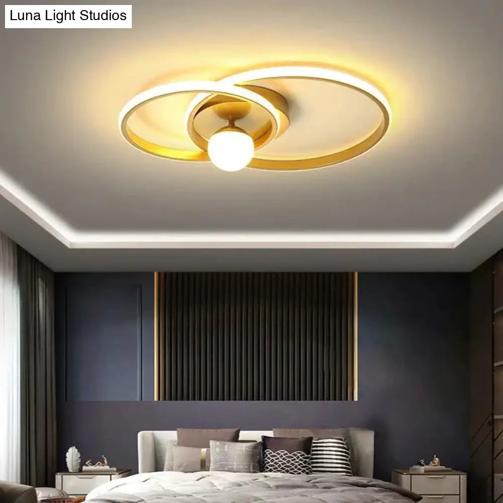Nordic Style Bedroom Lamp Ring Ceiling