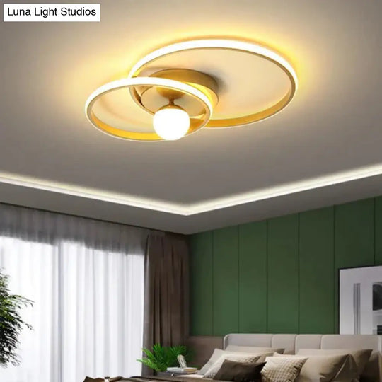 Nordic Style Bedroom Lamp Ring Ceiling