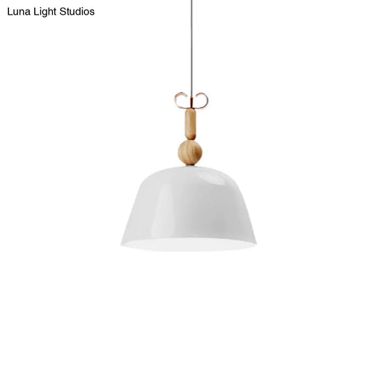 Nordic Style Bell Pendant Lighting - 12’/16’ Wide | Metal Single Light Monochrome Hanging Lamp