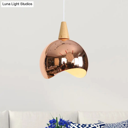 Nordic Style Single Light Mirror Globe Pendant Ceiling Hanging For Corridor