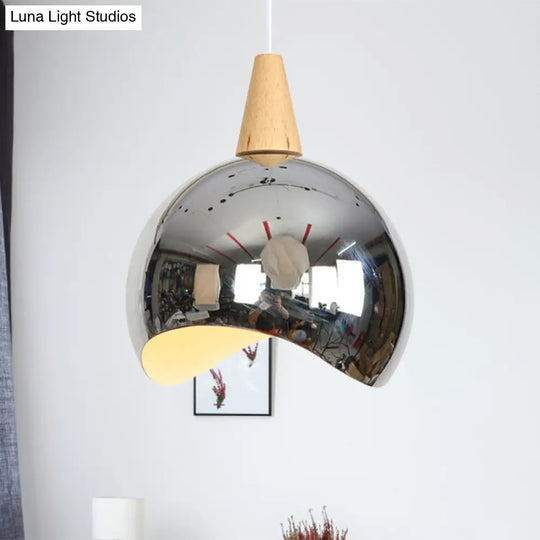 Nordic Style Ceiling Hanging Light With Mirror Globe Pendant For Corridor