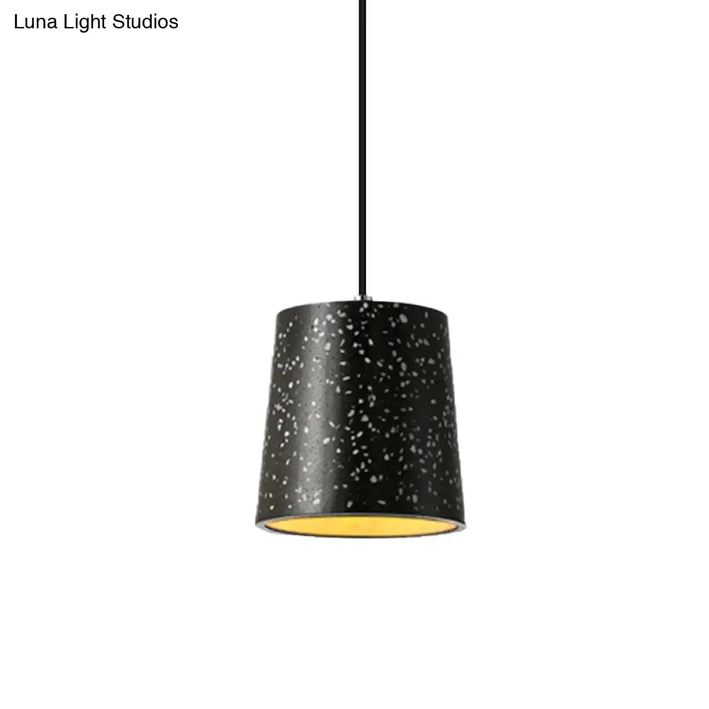 Nordic Style Cement Cone Pendant Light - 1 Black/White/Brown