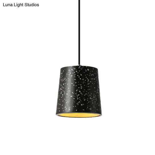 Nordic Style Cement Cone Pendant Light - 1 Black/White/Brown