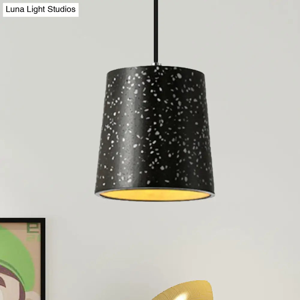 Nordic Style Cement Cone Pendant Light - 1 Black/White/Brown