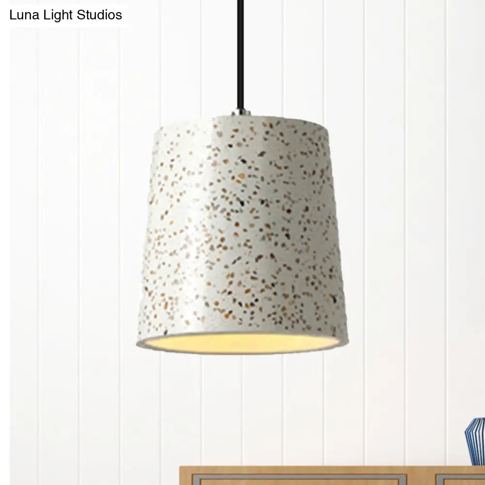 Nordic Style Cement Cone Pendant Light - 1 Black/White/Brown