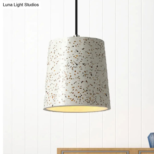 Nordic Style Cement Cone Pendant Light - 1 Black/White/Brown