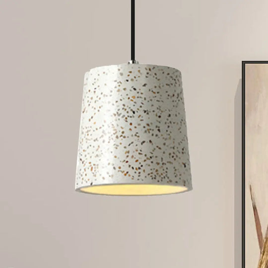 Nordic Style Cement Cone Pendant Light - 1 Black/White/Brown White