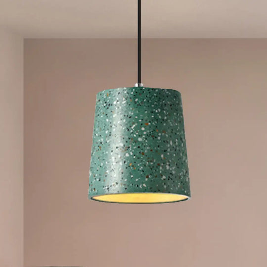 Nordic Style Cement Cone Pendant Light - 1 Black/White/Brown Green