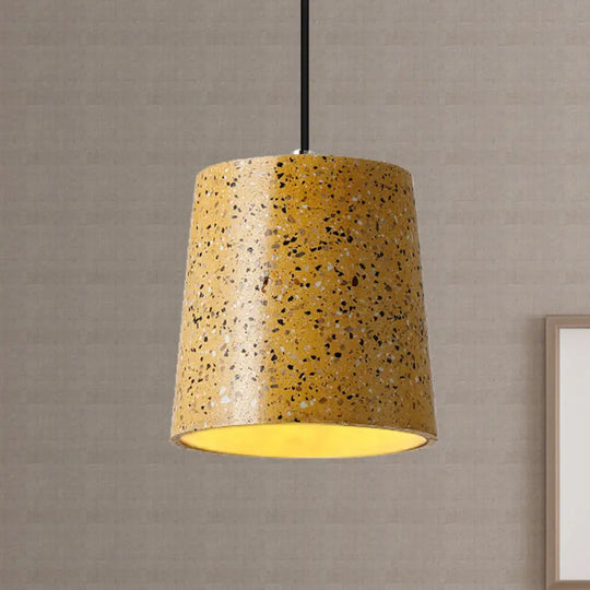 Nordic Style Cement Cone Pendant Light - 1 Black/White/Brown Yellow