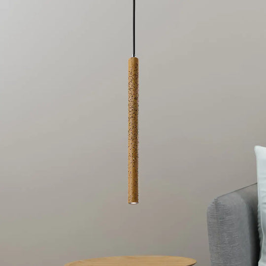 Nordic Style Concrete Pendant Light - 12’/21.5’H Tube 1 Black/White/Yellow Yellow / 21.5’