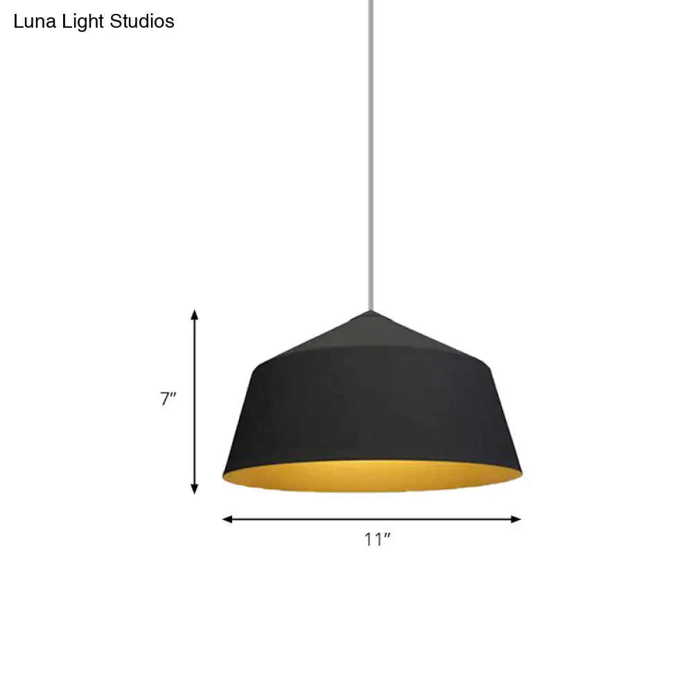 Nordic Style Dome Pendant Ceiling Light - Metal 1 Black/White