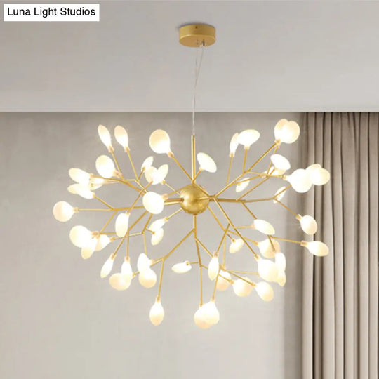 Nordic Style Firefly Led Glass Suspension Chandelier Light For Living Room