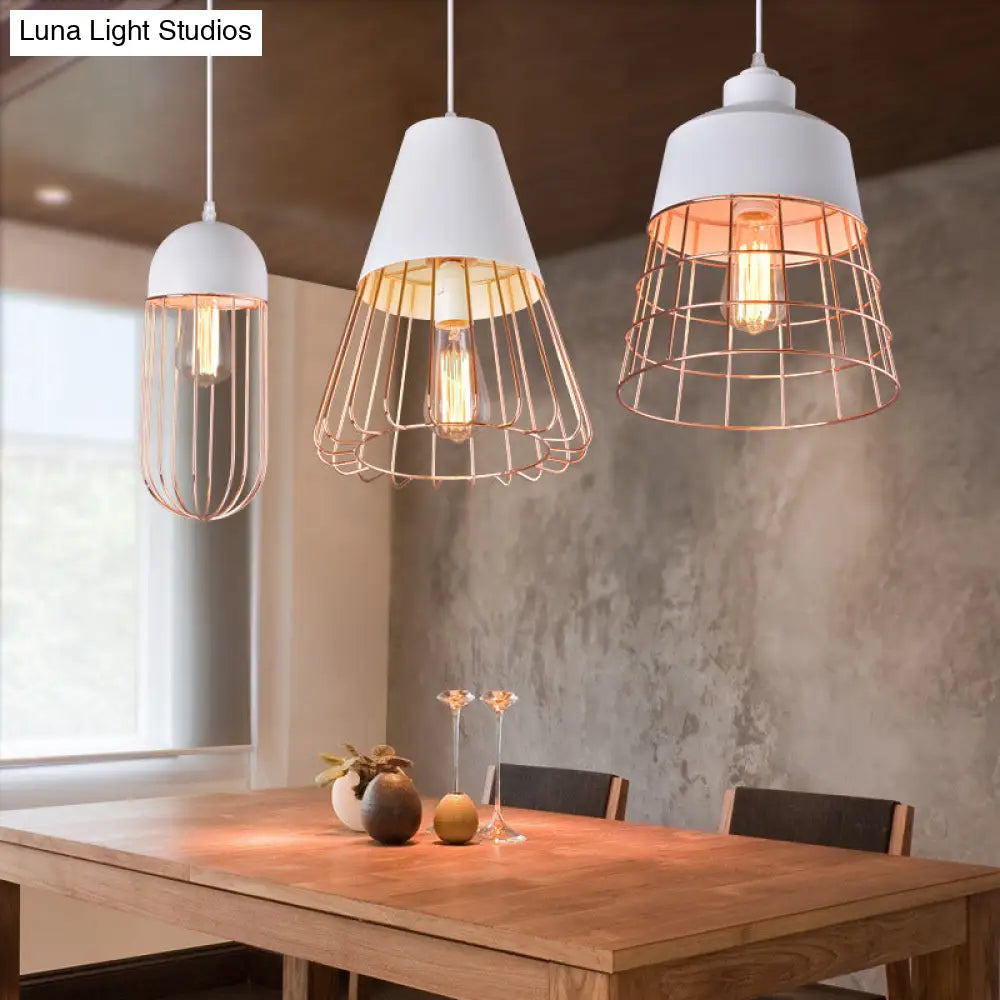 Nordic Style Geometric Metal Pendant Light For Restaurants