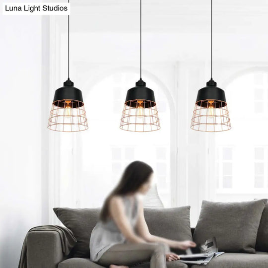Nordic Style Geometric Metal Pendant Light For Restaurants