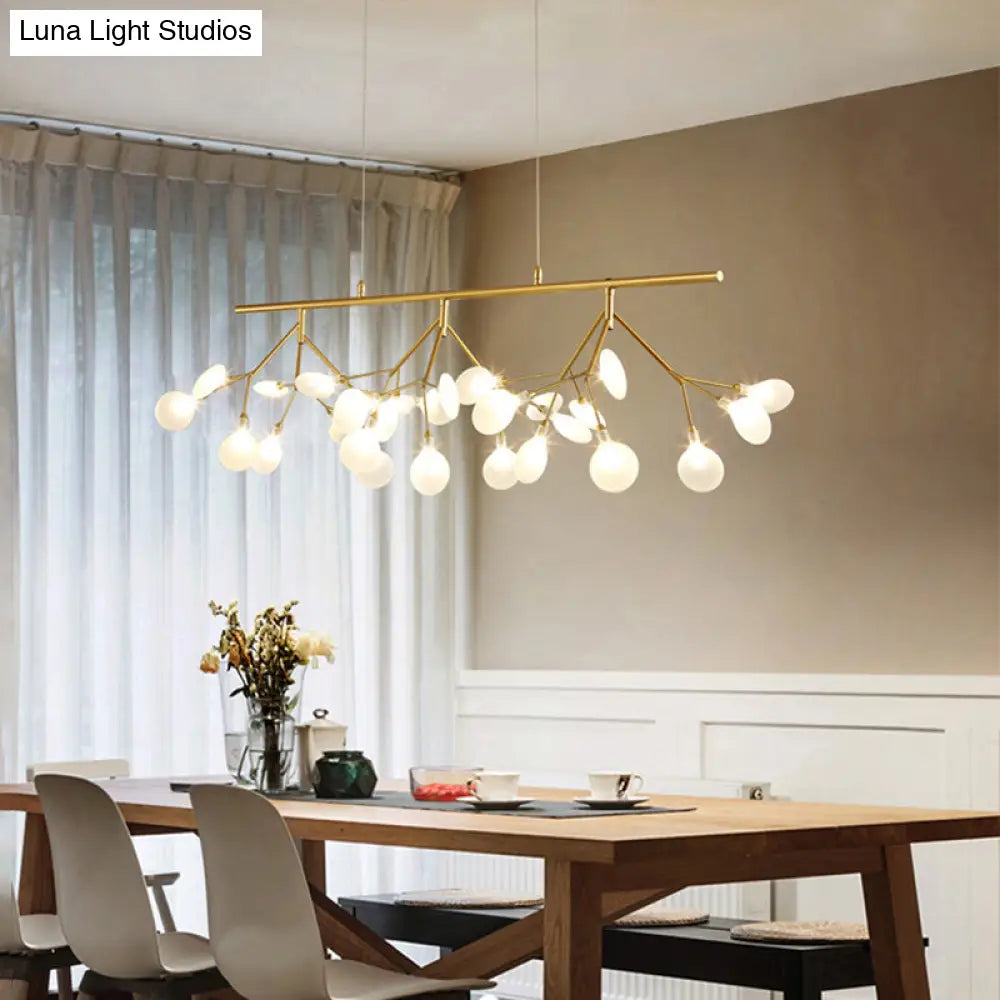 Nordic Style Handblown Glass Firefly Pendant Light - Dining Room Led Ceiling Lighting