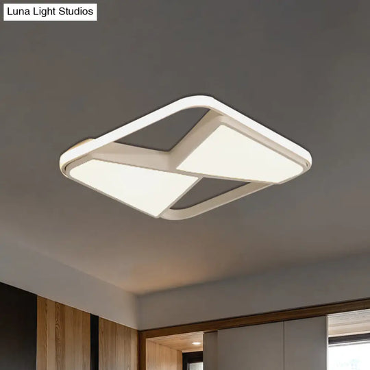 Nordic Style Led Ceiling Light In Black/White – Warm/White Lighting