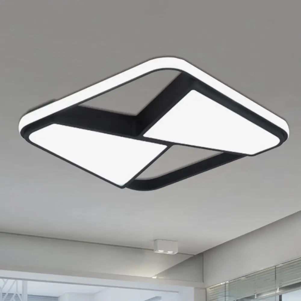 Nordic Style Led Ceiling Light In Black/White – Warm/White Lighting Black / Warm