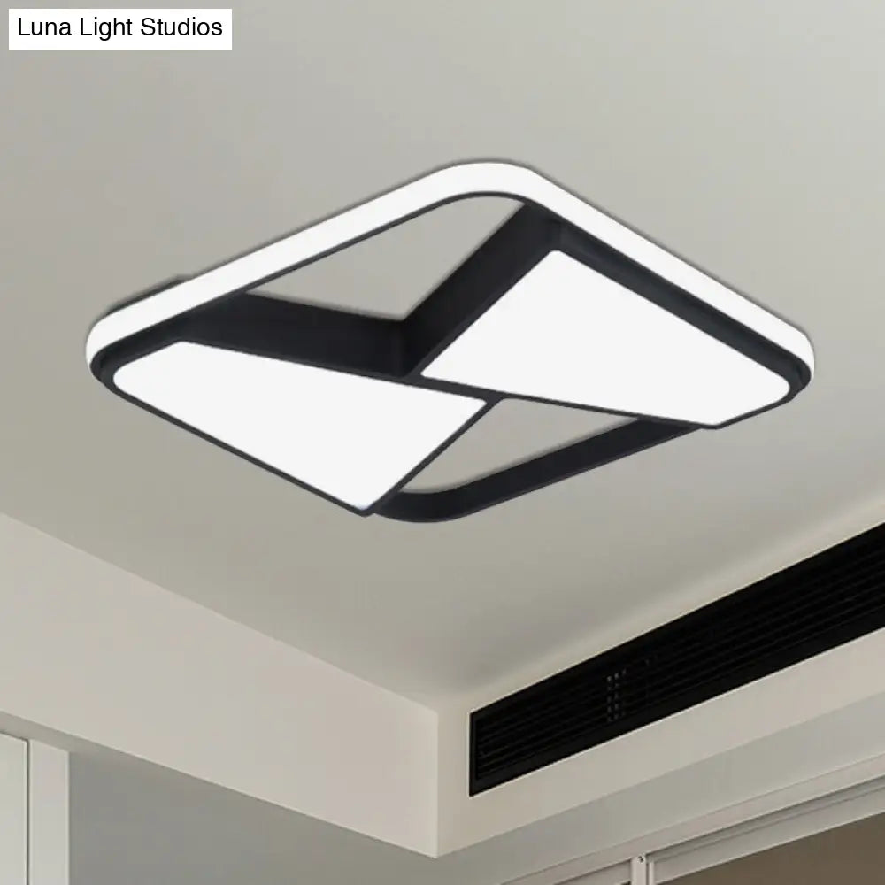 Nordic Style Led Ceiling Light In Black/White Warm/White Lighting